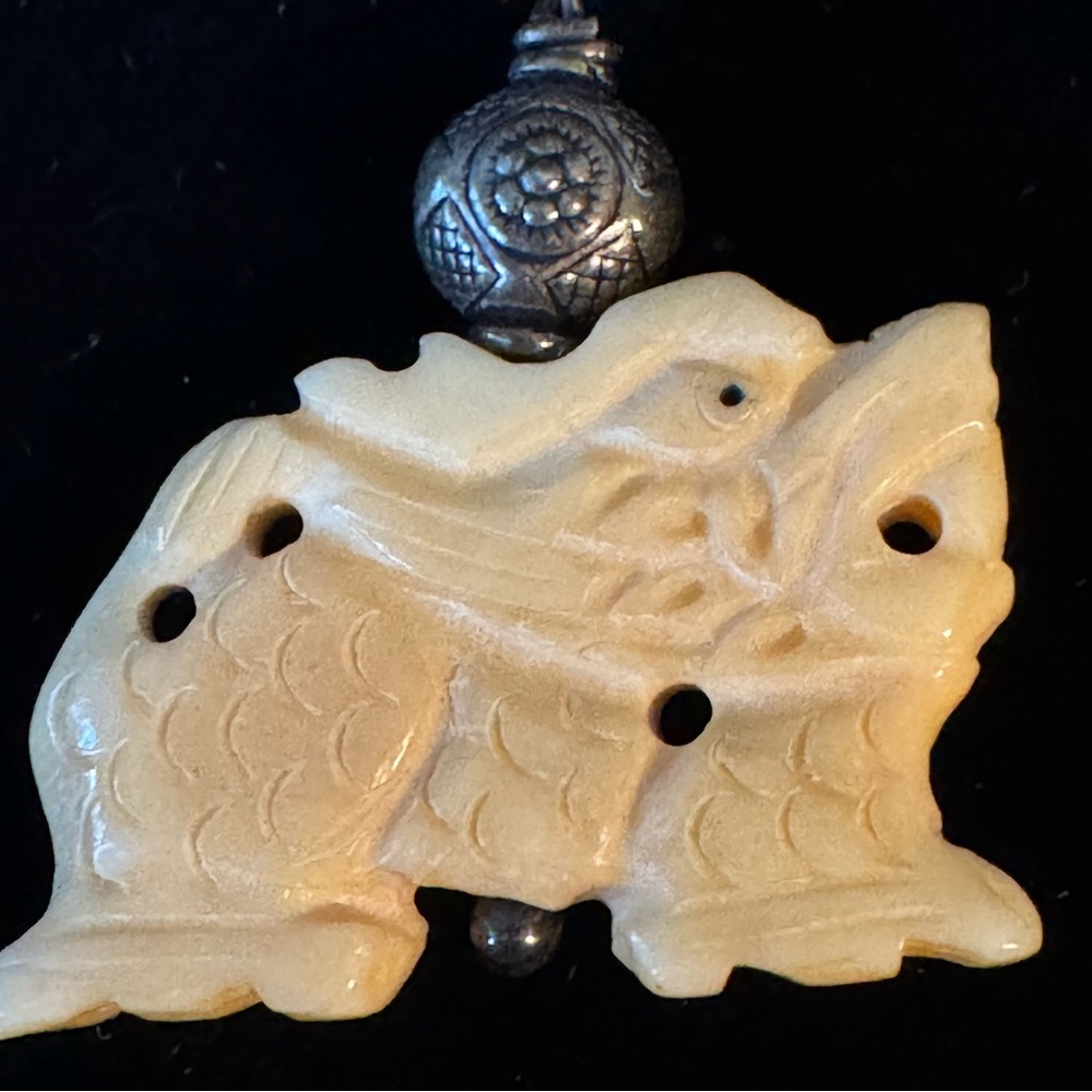 Vintage Hand-Carved Dragon Bracelet and Earrings - Picture 7 of 15